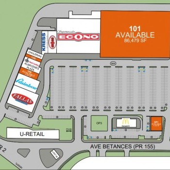 Plan of mall Plaza Vega Baja