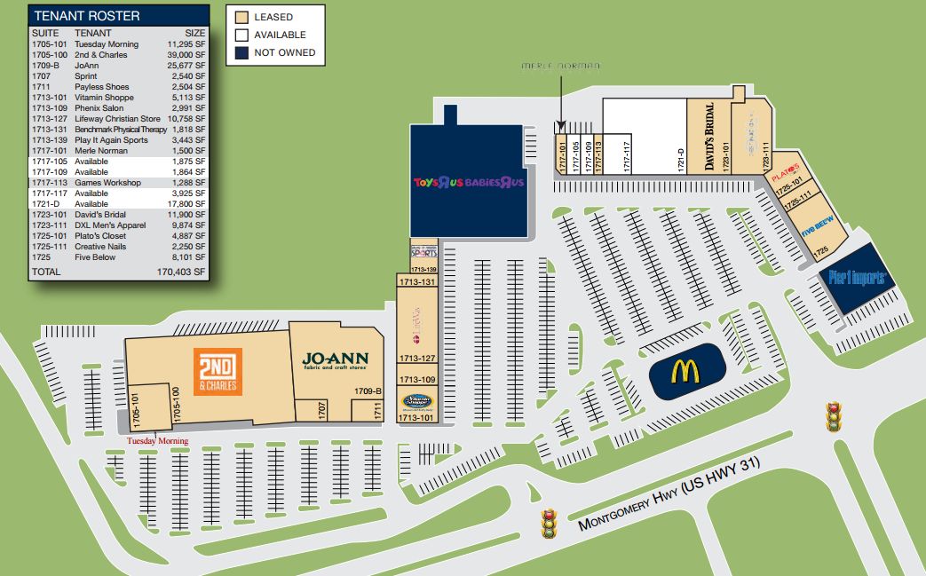 Riverchase Galleria Mall Map