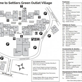 Settlers Green Outlet Village - store list, hours, (location: North ...