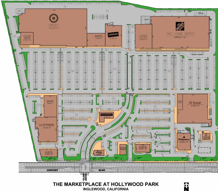 The Marketplace at Hollywood Park - store list, hours, (location ...