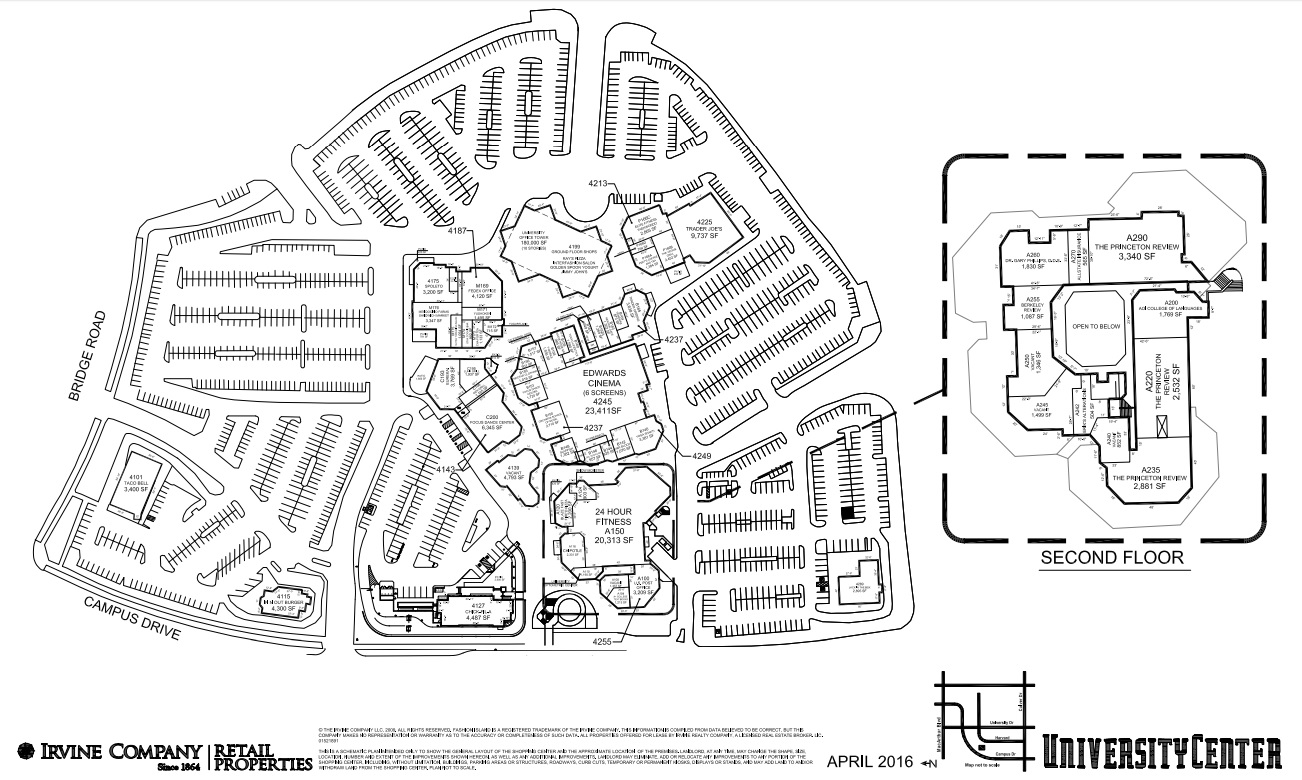 University Town Center Mall Map